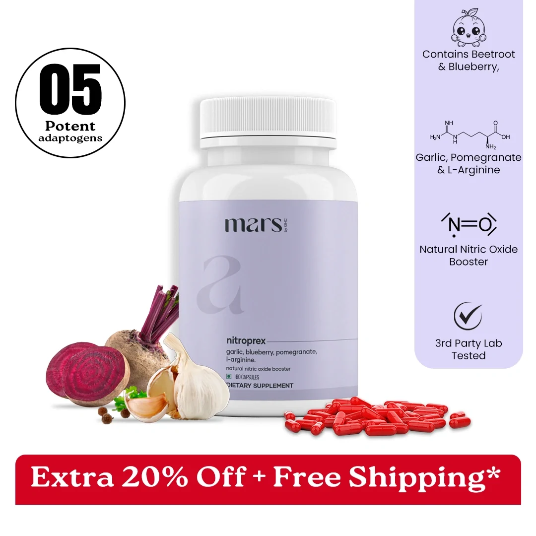 Easy-to-Use Mars NitroPrex A Natural Nitric Oxide Booster with Improved Blood Flow Size Bedroom Performance Pack of Light Support Specialty