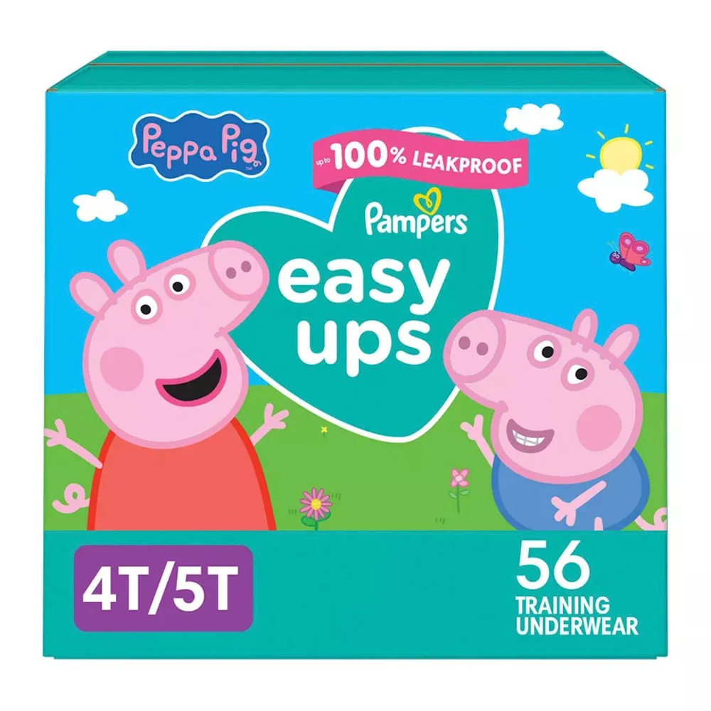 Crafted Pampers Easy Ups Girls' Disposable Training Diapers 4T to 5T 56Ea Convenient