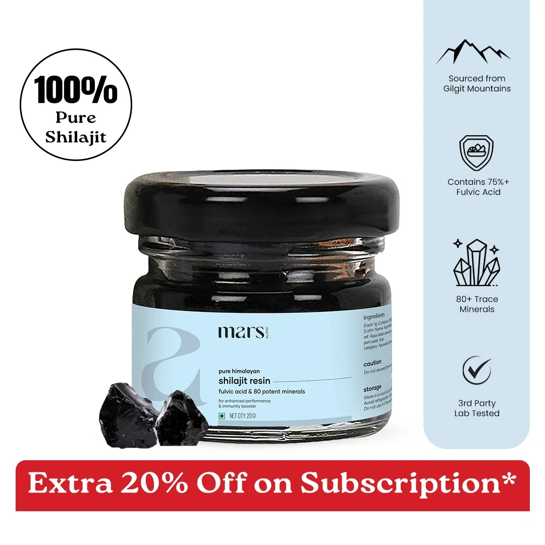 Enhanced Mars Pure Himalayan Shilajit Resin with 75 Fulvic Acid - Natural Energy Stamina Vitality Support Smart