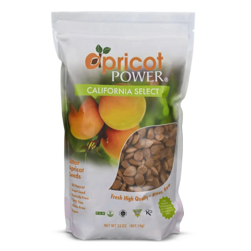 Responsible Apricot Power California Bitter Raw Apricot Seeds for Natural Amygdalin Source 32Oz 907.1g Original Design
