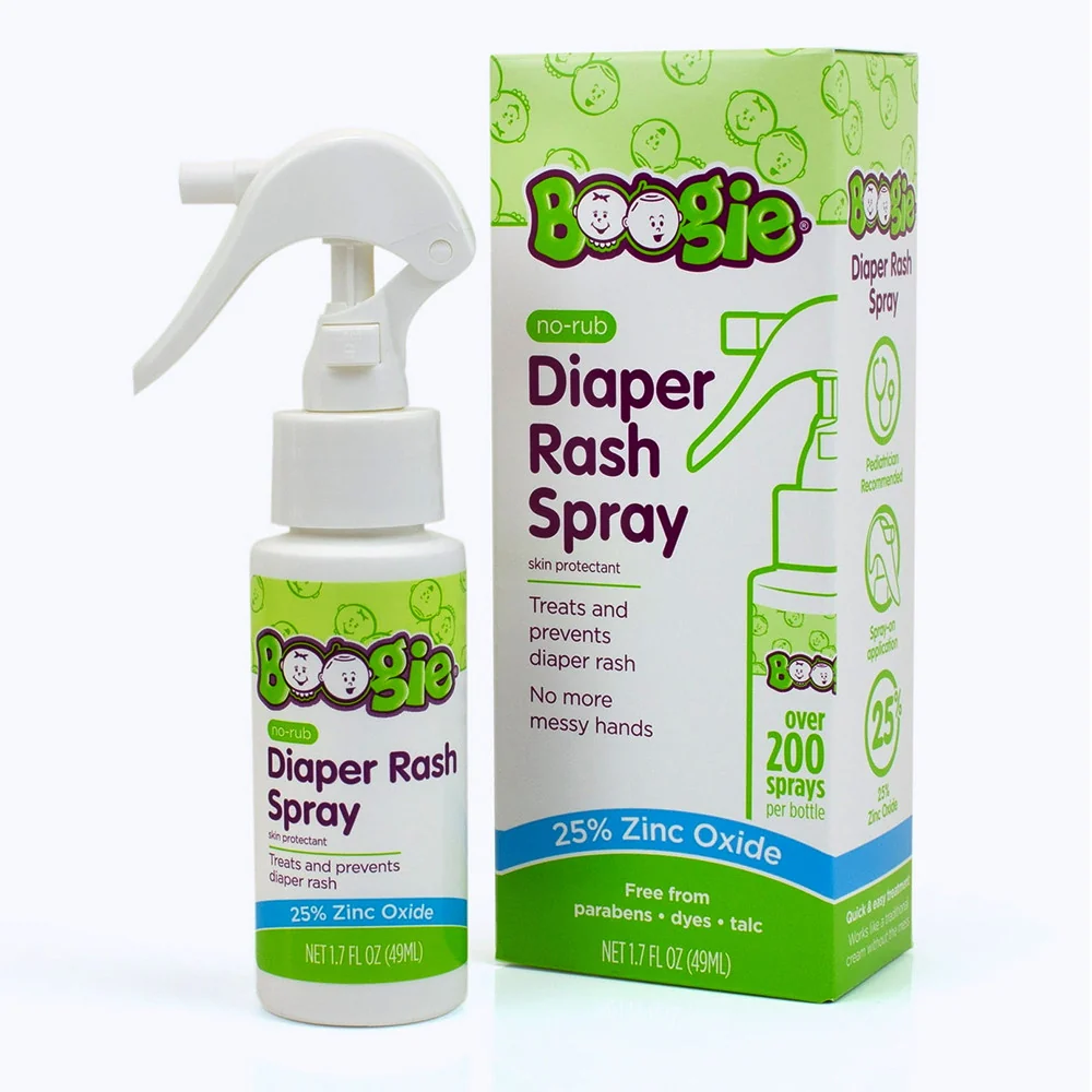 Sophisticated Boogie Bottoms No Rub Baby Diaper Rash Spray for Skin Protectant 1.7 Oz High-End