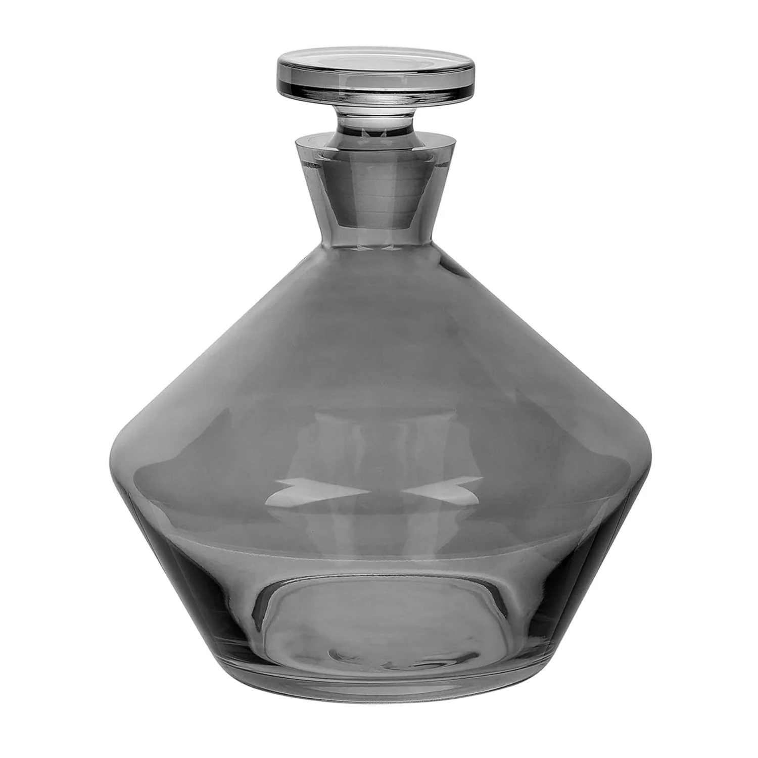 Versatile Jay Companies Smoky Gray Glass Whiskey Decanter 49 Oz With Stopper Natural
