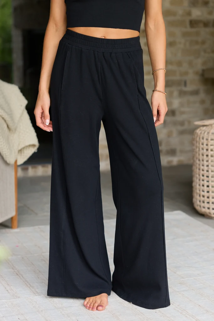 Easy-to-Use Banks Black Wide Leg Pants Versatile
