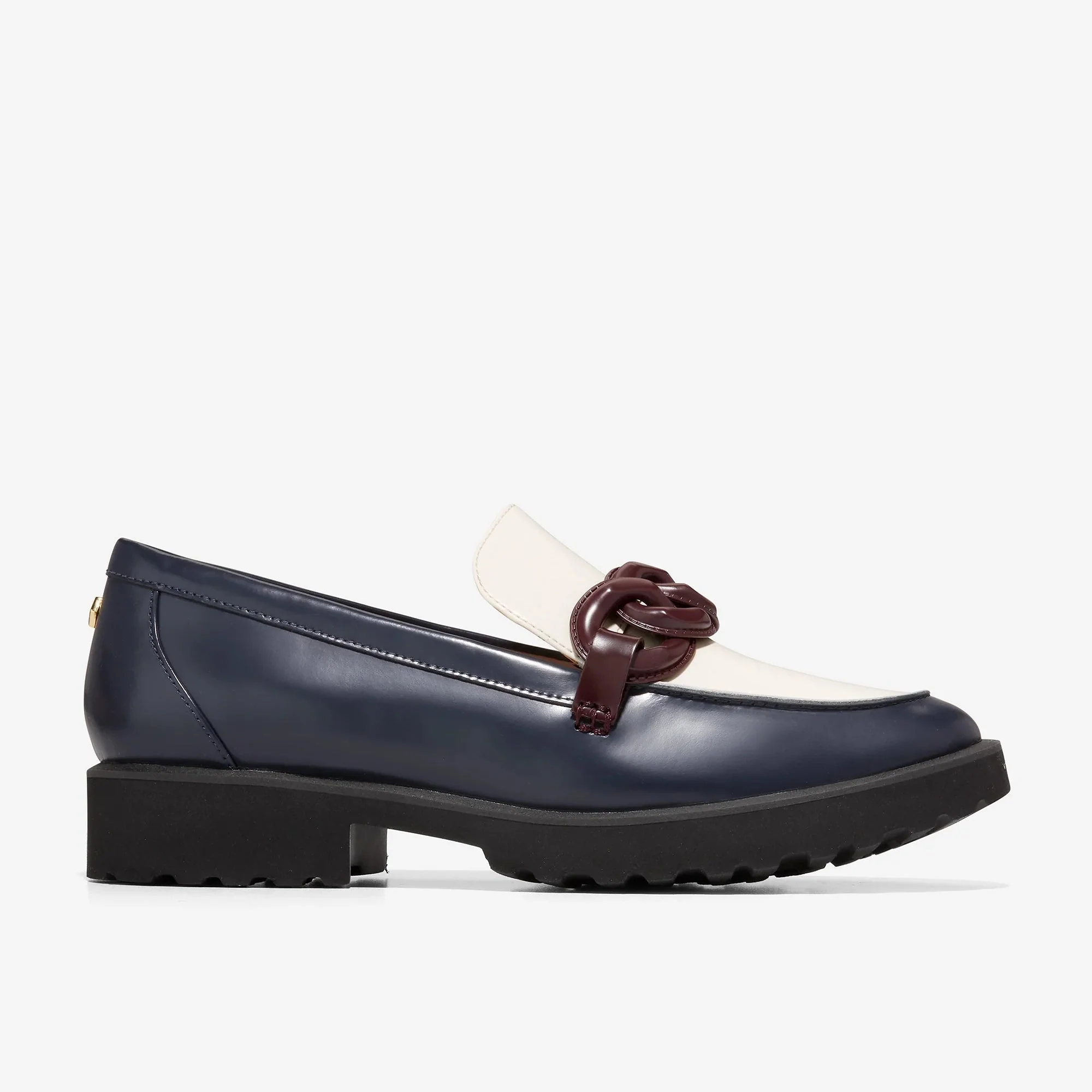 Trendy Cole Haan Womens Geneva Chain Loafer - Navy Expertly Made