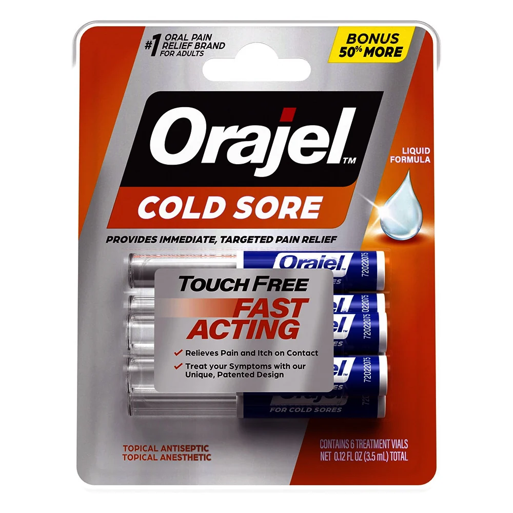 Relaxed Orajel Touch Cold Sore Treatment Applicator 6 Ea First-Class