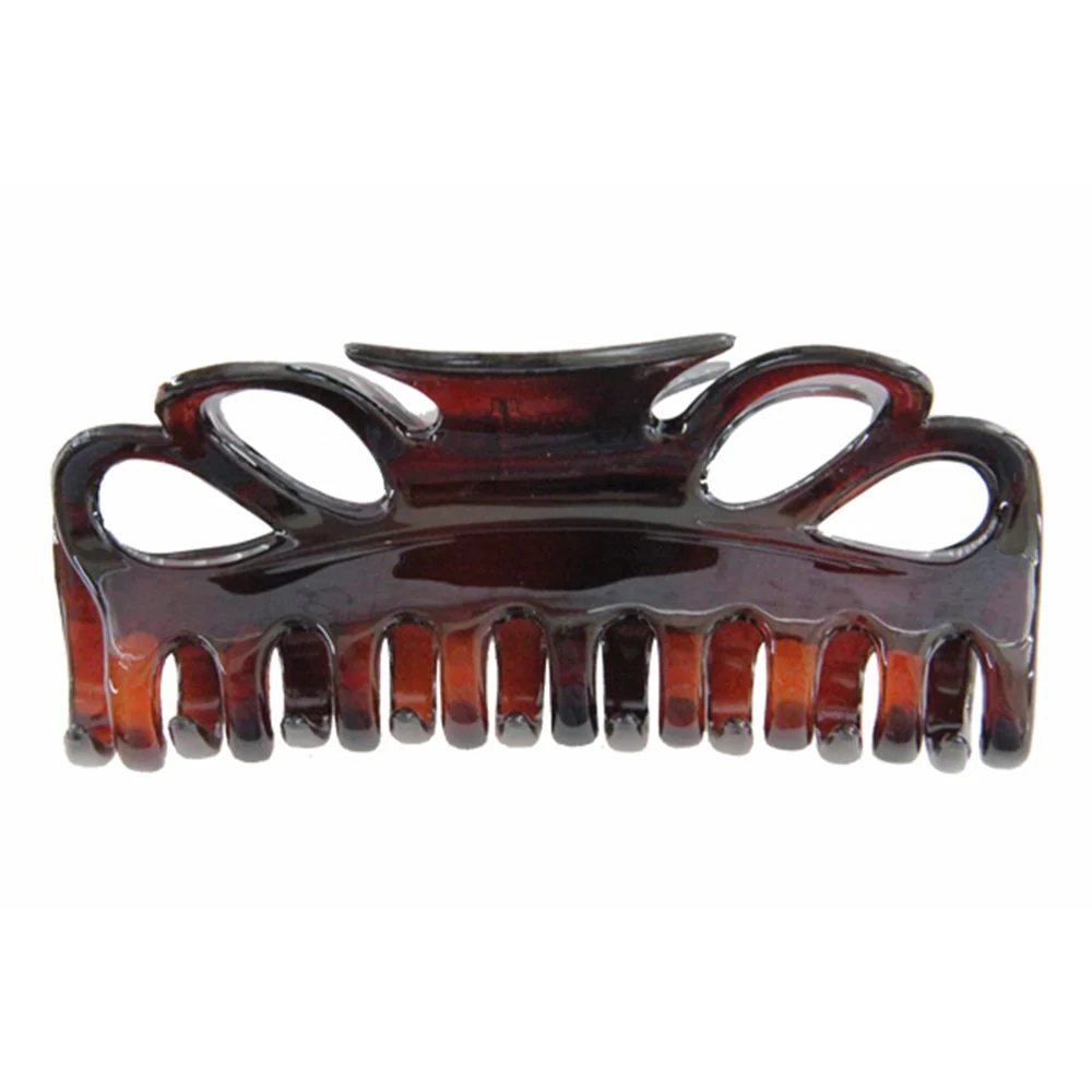 Dependable Di Prima Geranium Large Double Loop Hair Clamp Tortoiseshell Hair Styling Tool 1Ea Organic