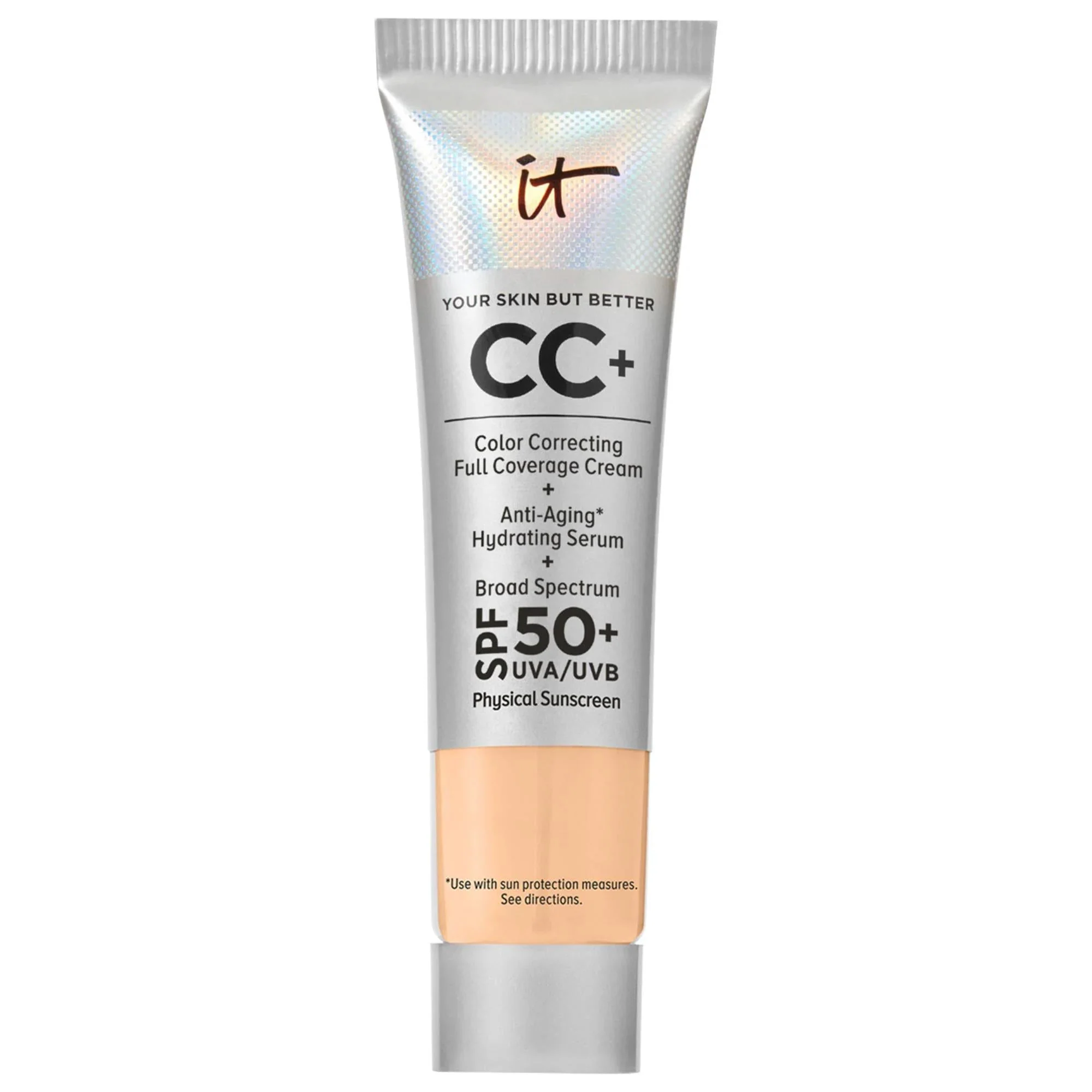 Artisan IT Cosmetics Mini CC Cream Full Coverage Color Correcting Foundation with SPF 50 - Hydrating Anti-Aging and Vegan. Top-Quality