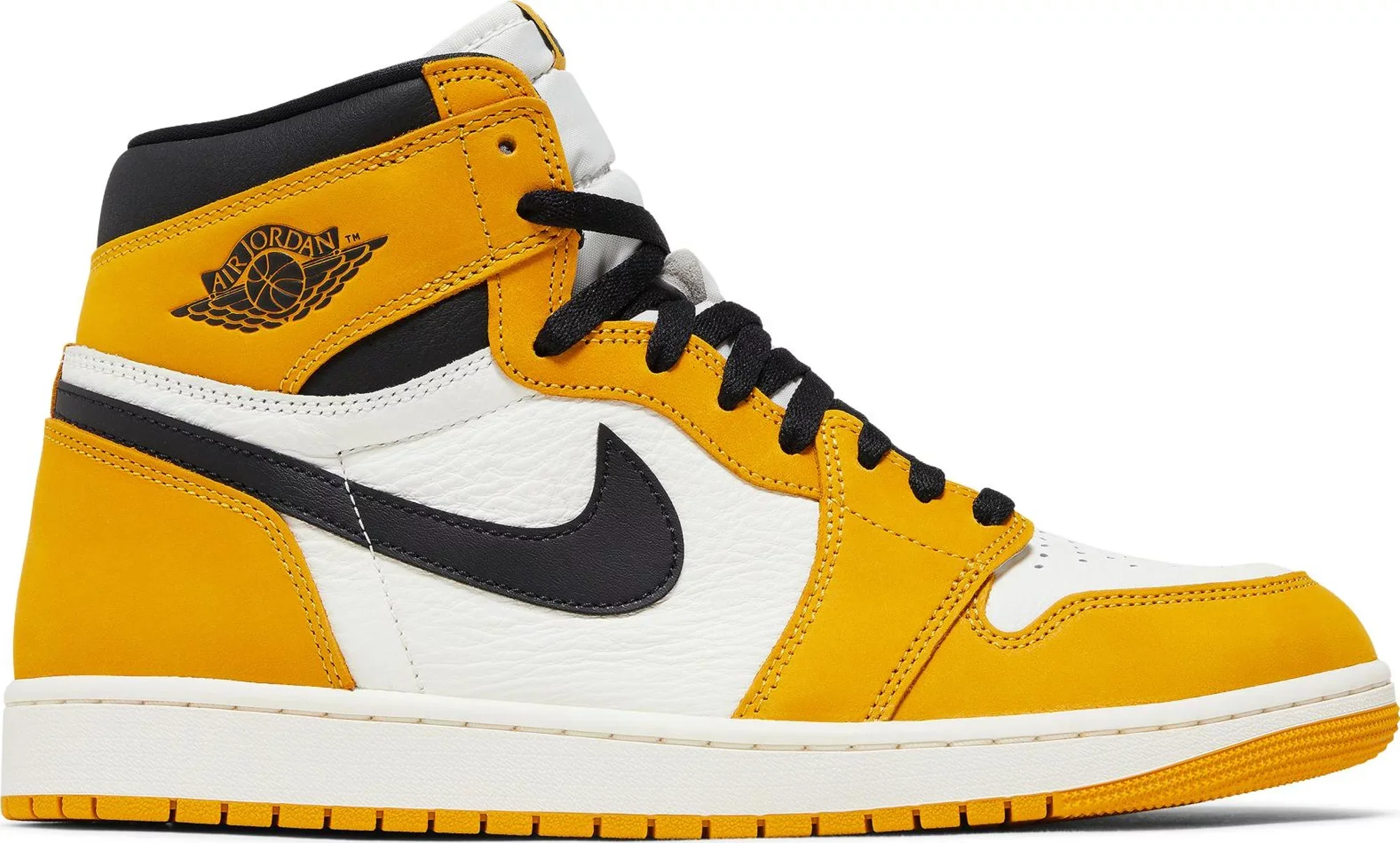 Contemporary Air Jordan Men's Retro 1 High Og 'Yellow Ochre' Sneakers Excellent
