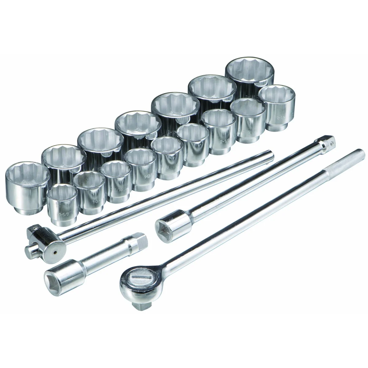 Fine 21 Piece 1 Drive SAE Socket Set Superior