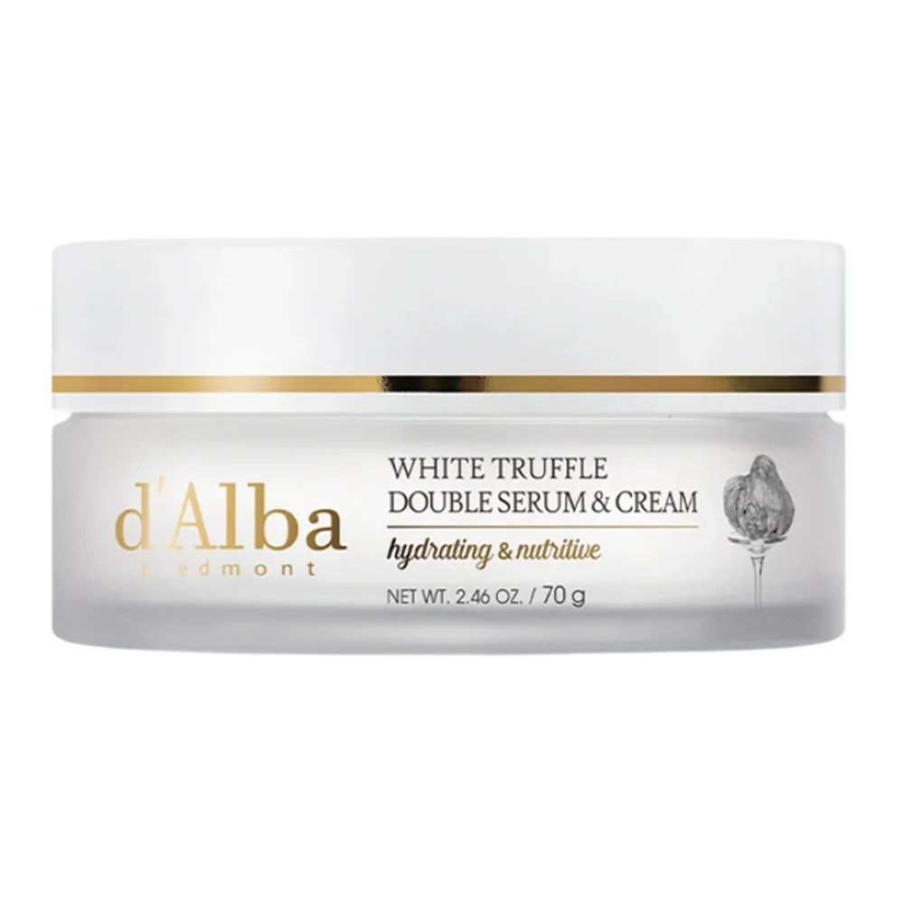 Unique d'Alba White Truffle Double Skin Serum and Cream Hydrating Nutritive 2.46Oz 70g Sophisticated
