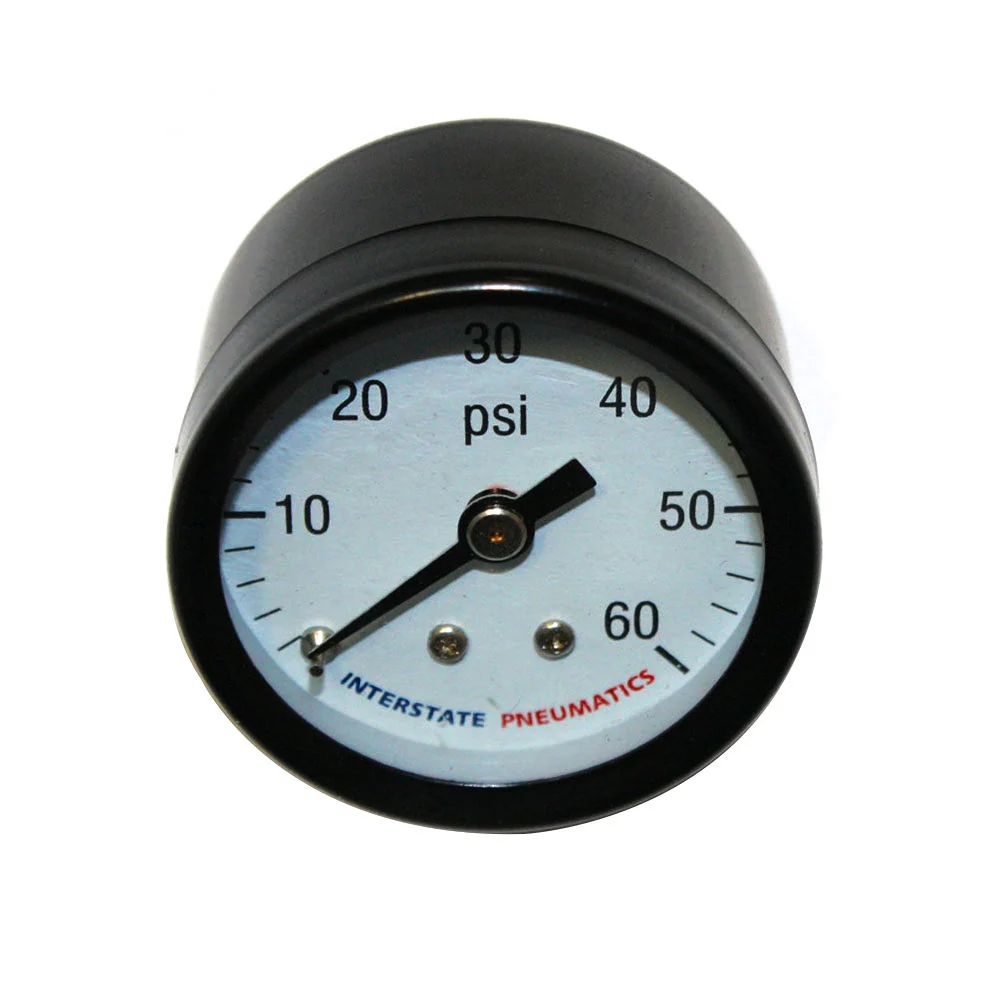 Professional Air Pressure Gauge 60 PSI 1 -1 2 Diameter 1 8 NPT Rear Mounted Modern