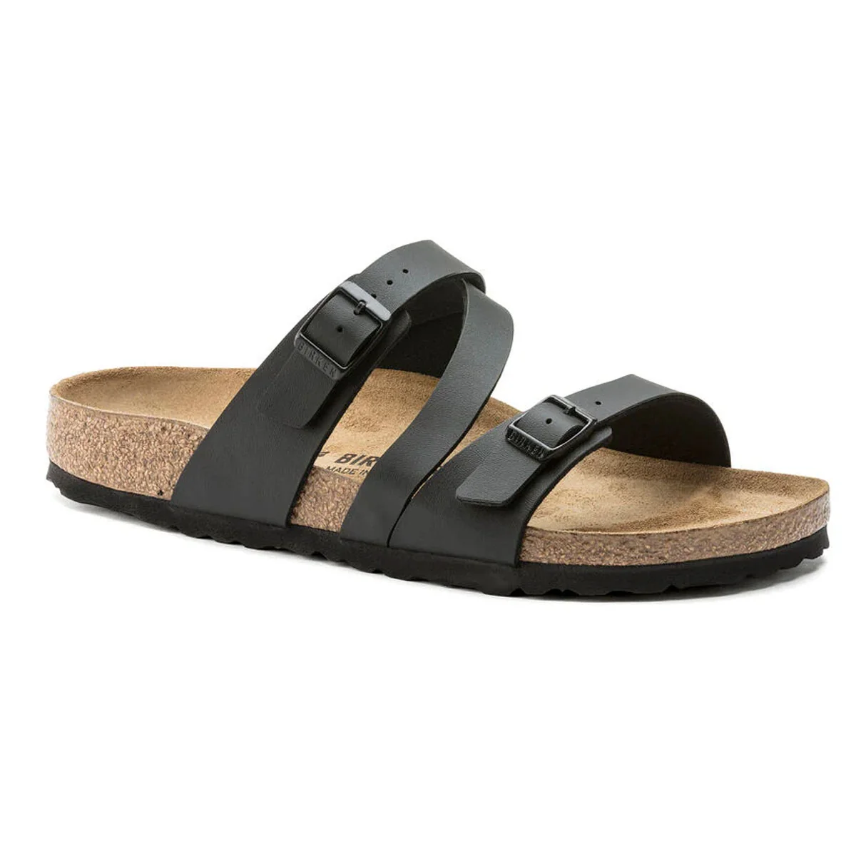 World-Class Birkenstock Milano Birko-Flor Black Sandals Selected