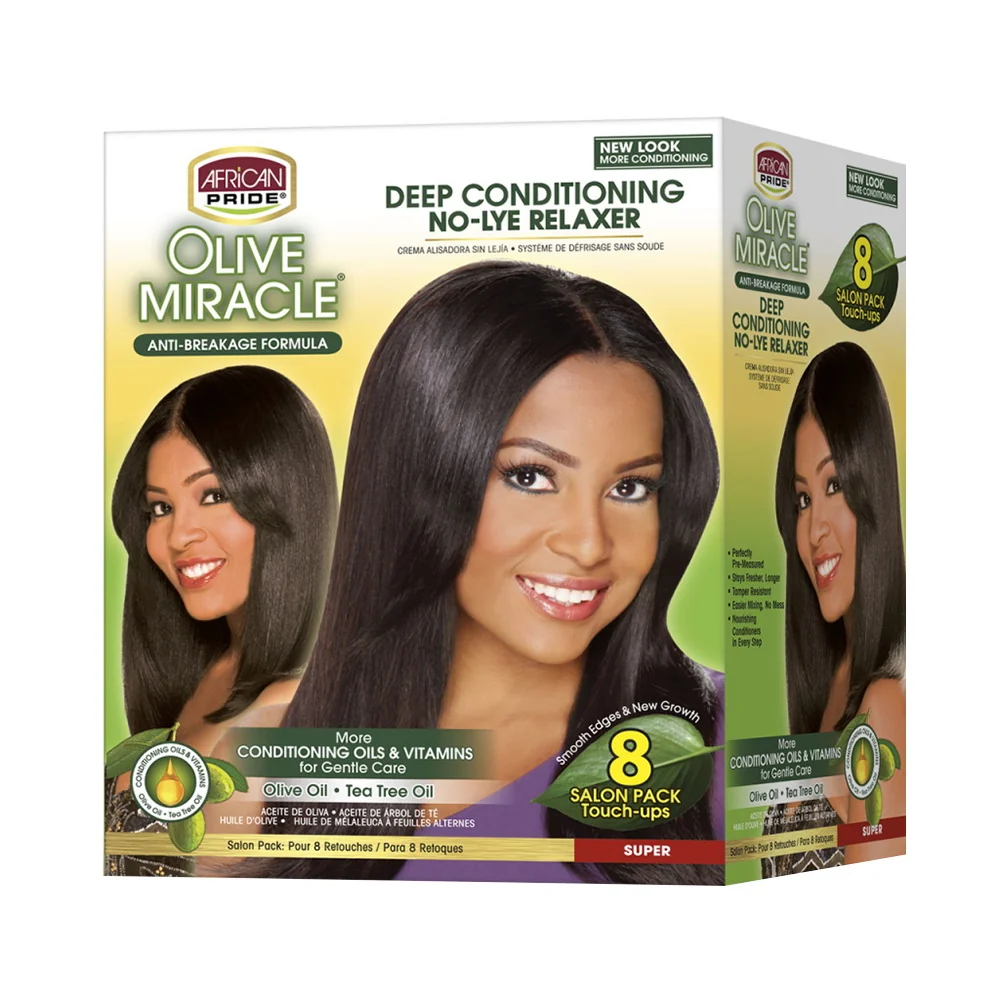 Soft African Pride Olive Deep Conditioning No Lye Hair Relaxer 8 Applications Super 1Ea Sustainable