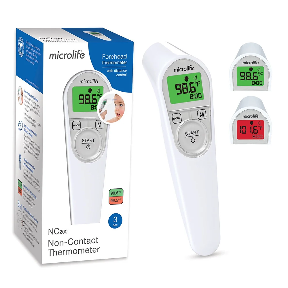 Breathable Microlife Non Contact Forehead Thermometer 1 Ea Clean