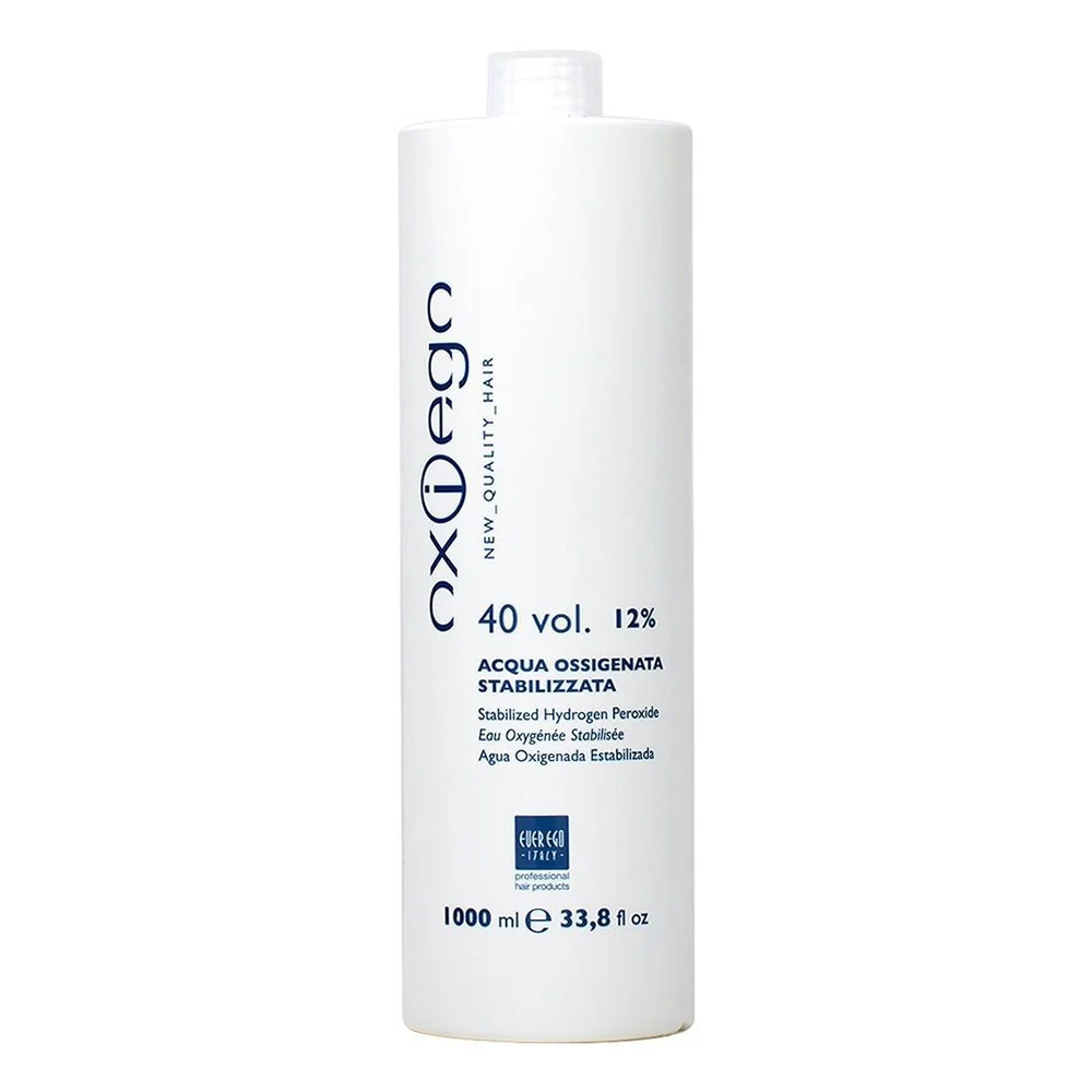 Advanced Ever Ego Oxiego Stabilized Hydrogen Peroxide 40 Volume Hair Developer for Lightening and Coloring 33.8Oz 1000ml High-Quality