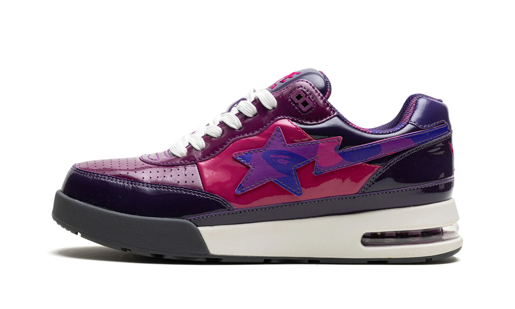 Sustainable A Bathing Ape Men's Bape Road Sta 'Patent Leather Purple 2022' 2022 ' Premium