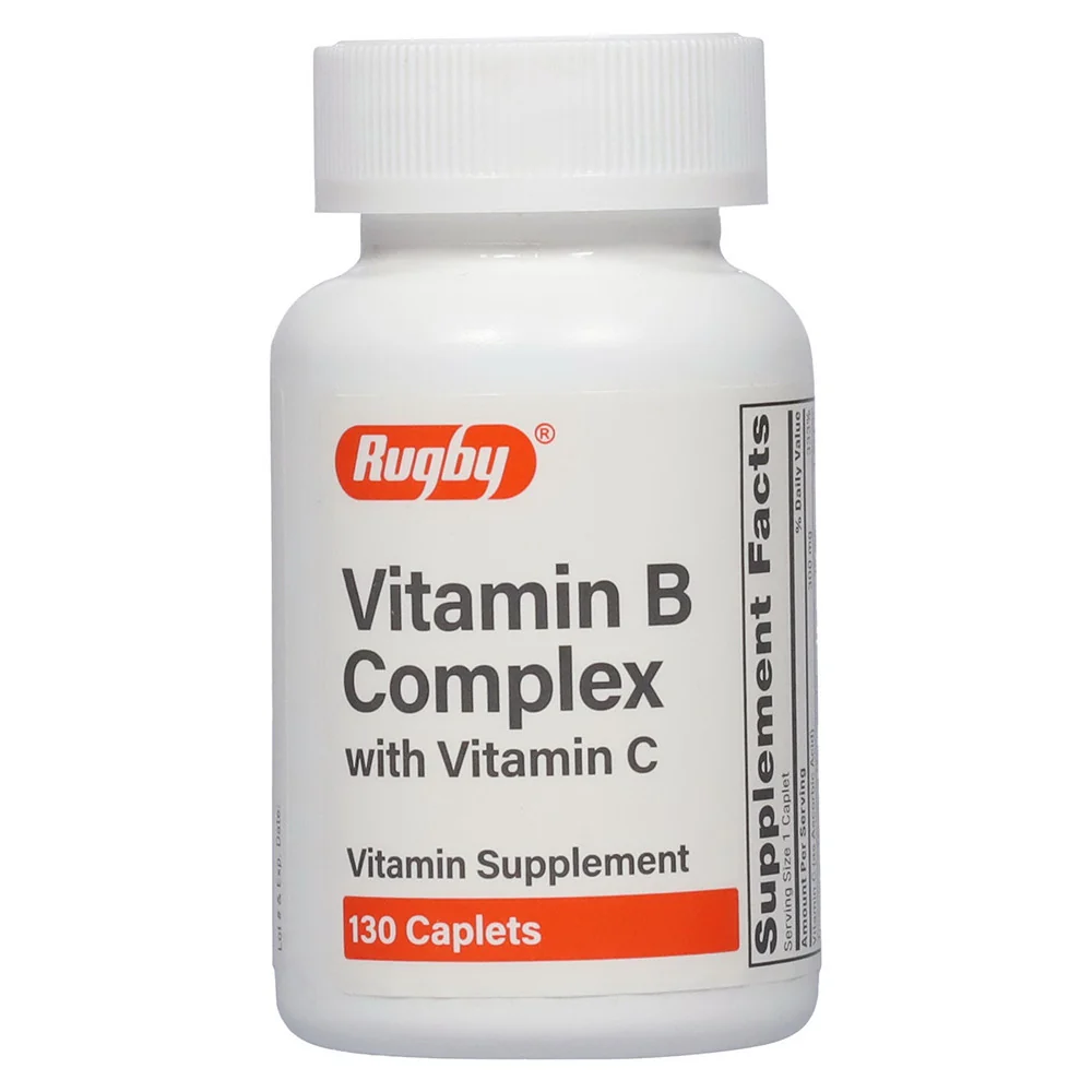 Advanced Rugby Vitamin B Complex with Vitamin C Vitamin Supplement Caplets 130 Ea Next-Generation