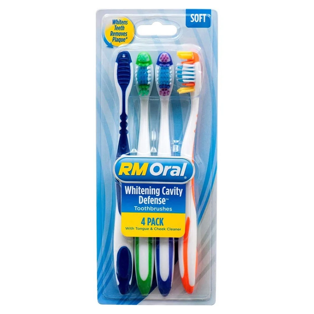 Traditional Rm Oral Whitening Cavity Defense Soft Toothbrush Pack 4 Ea Verified