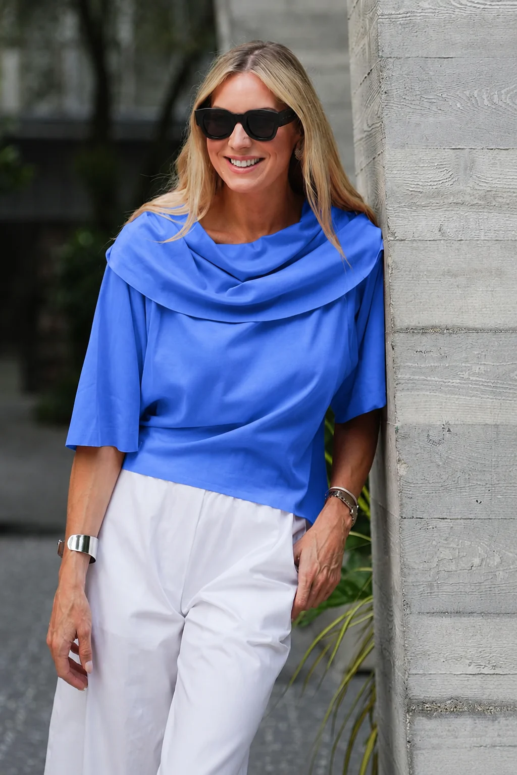 Official Pima Cotton Jackie O Top - Cornflower Clean