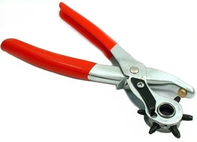 Fast Revolving Heavy Duty Round Leather Puncher Plier Hand Leathercraft Hole Tool Set Functional
