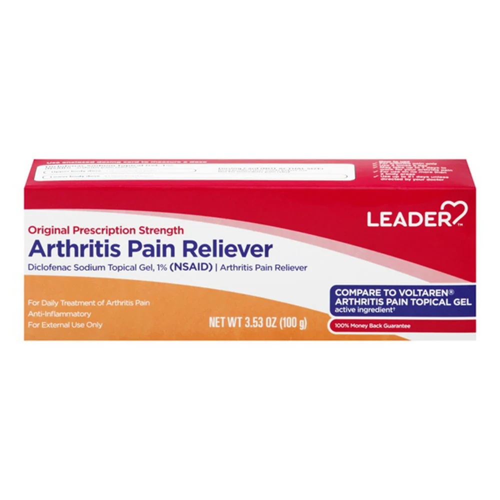 Verified Leader Arthritis Pain Reliever 1 Gel Prescription Strength 3.53 Oz Responsible