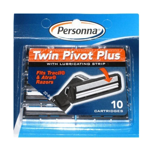Environmentally Friendly Personna Twin Pivot Plus Cartridges With Lubricating Strip 10 Ea Exclusive