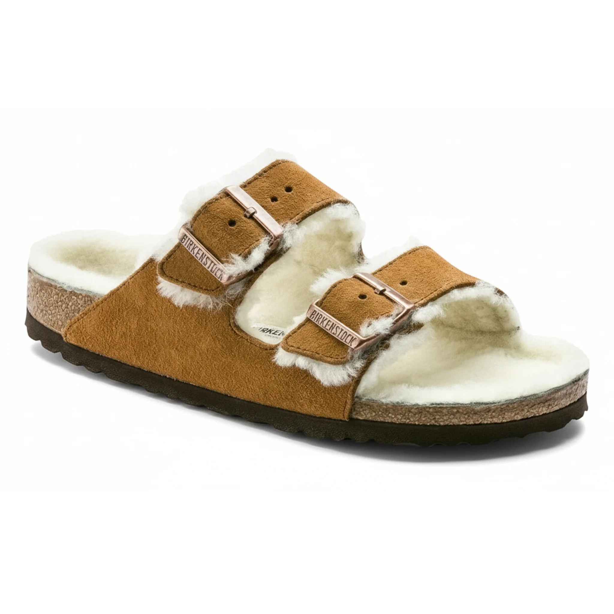 Pure Birkenstock Arizona Shearling 'Narrow Fit' Sandals Durable