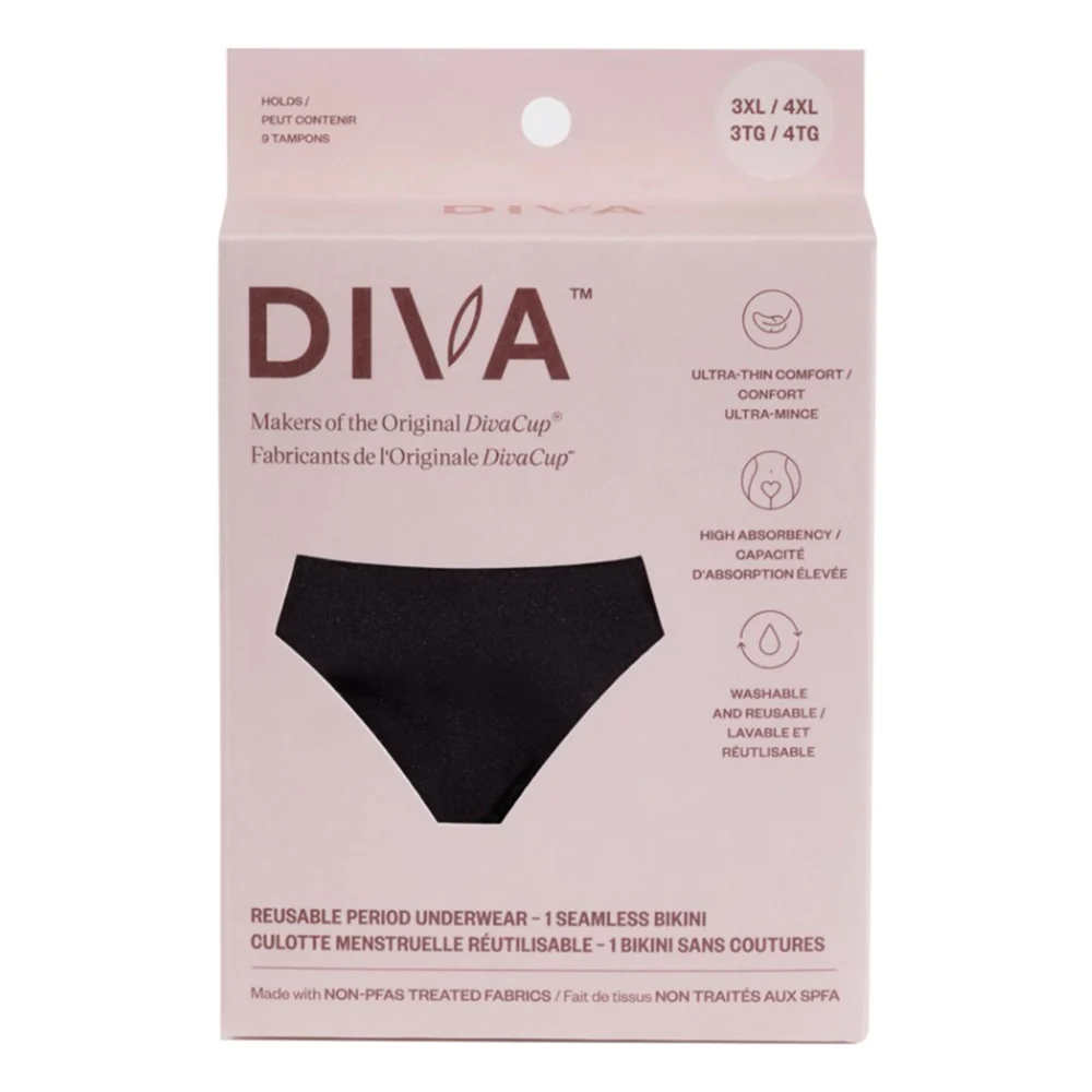 Classic DivaCup 3XL 4XL Reusable Period Underwear for Leak Protection and Sustainable Menstrual Care 1Ea Elite