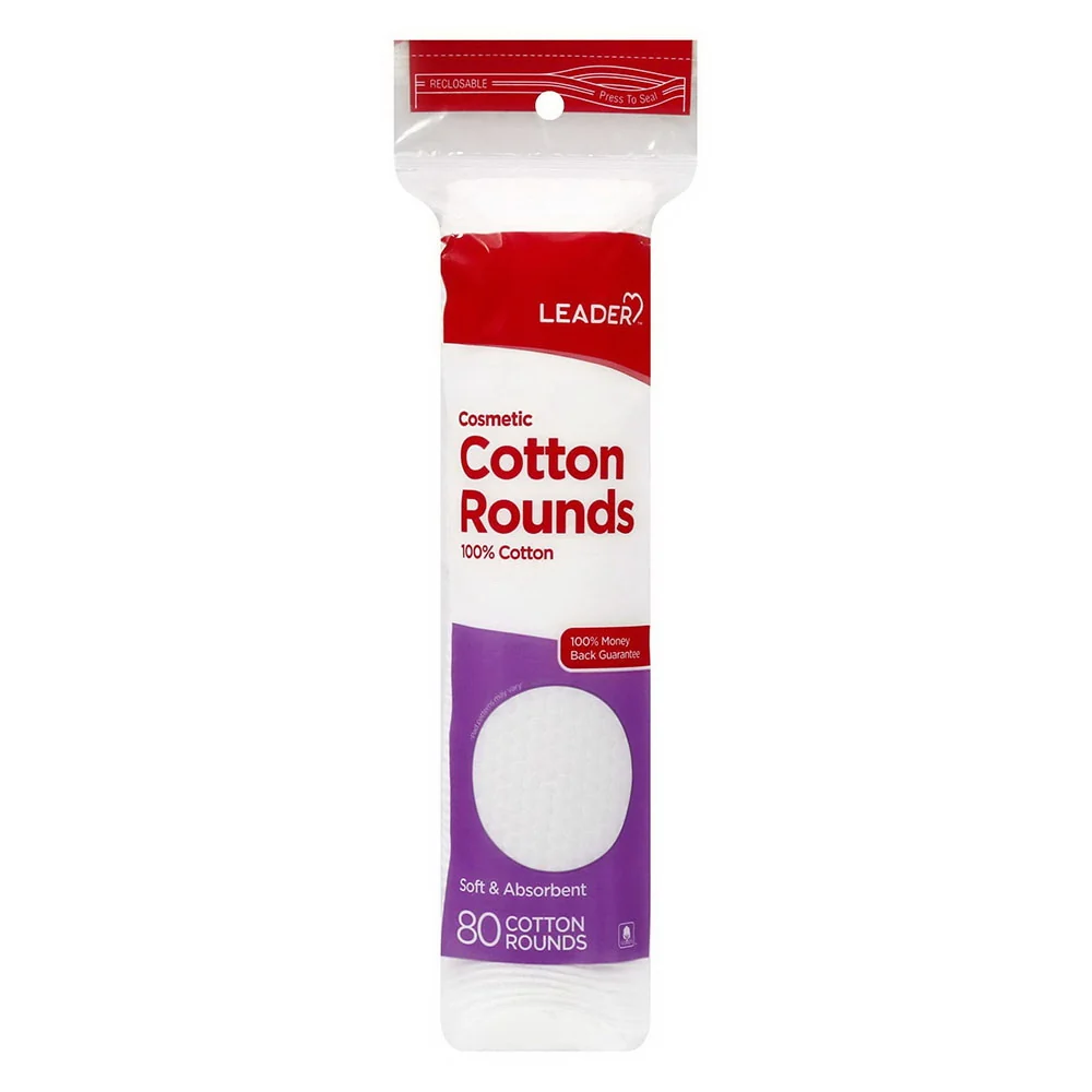Fashionable Leader Cosmetic Cotton Rounds Soft And Absorbent 80 Ea Proven