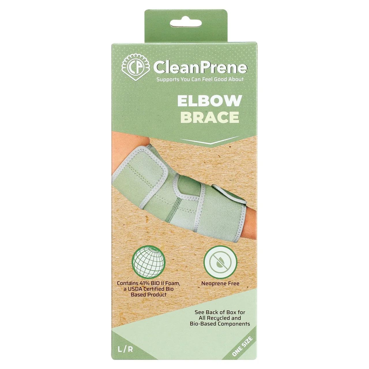 Effective CleanPrene Elbow Support Sustainable Biobased Support One Size 1 Ea Professional