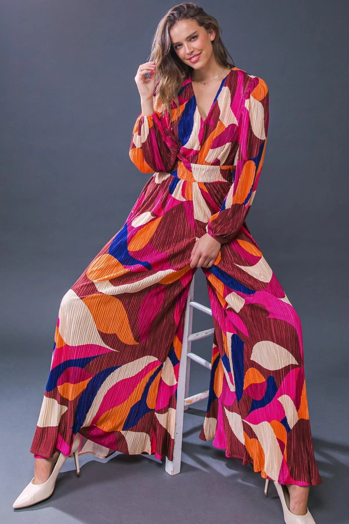 Artisan Set a Trend Plisse Jumpsuit Crafted