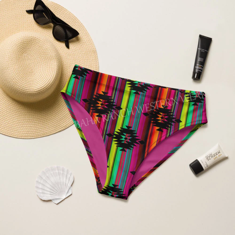 Solid Baha Ranch Yeehaw Aztec Serape Bikini Bottom Smooth