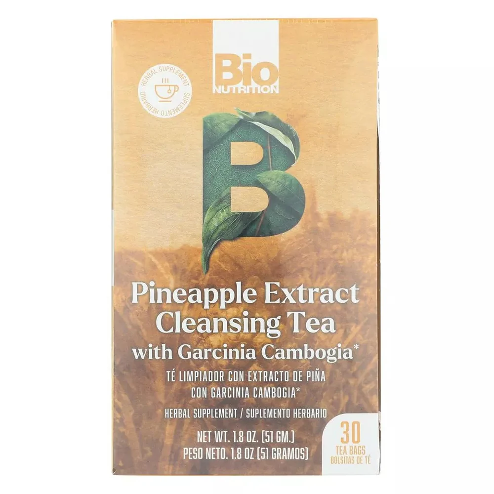 Trusted Bio Nutrition Pineapple Tea with Garcinia Cambogia Helps Body Cleanse 30Ea Healthy
