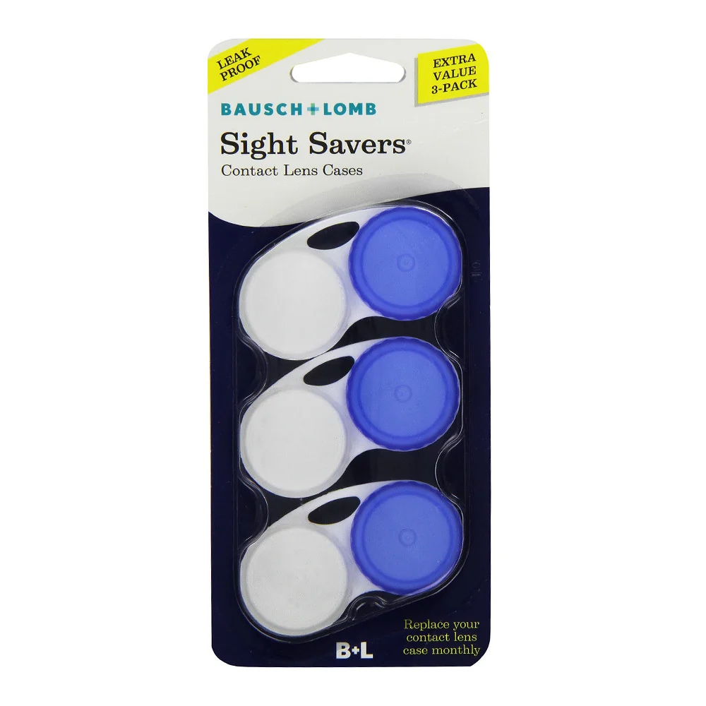 Versatile Bausch And Lomb Sight Savers Contact Lens Cases Leak Proof 3 Ea Enhanced