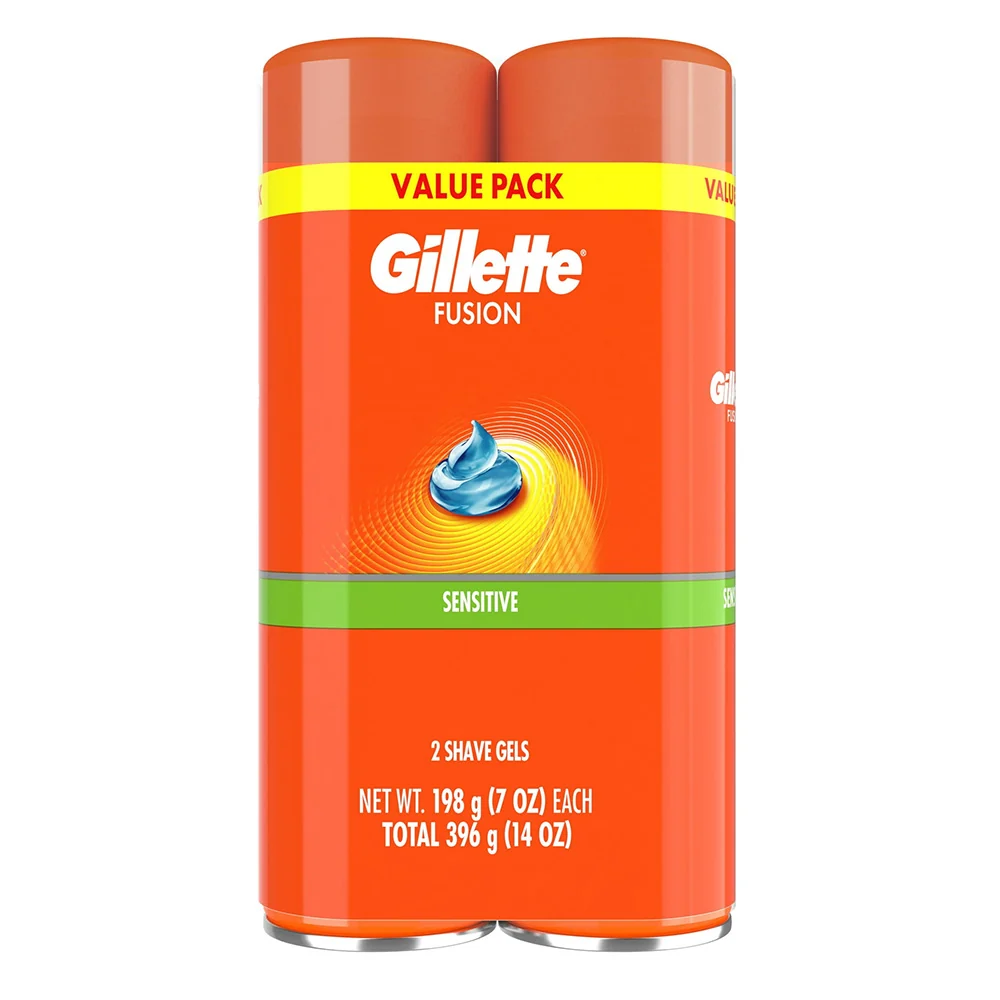 Verified Gillette Fusion Ultra Sensitive Shave Gel Twin Pack for Men 7Oz 198g High-Performance