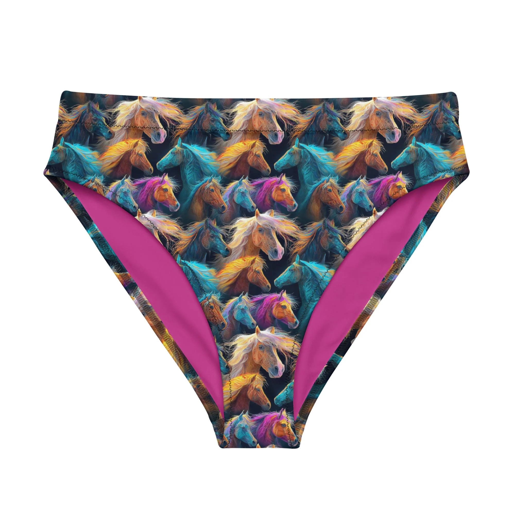 Organic Baha Ranch Yeehaw Wild Horses Bikini Bottom High-Quality