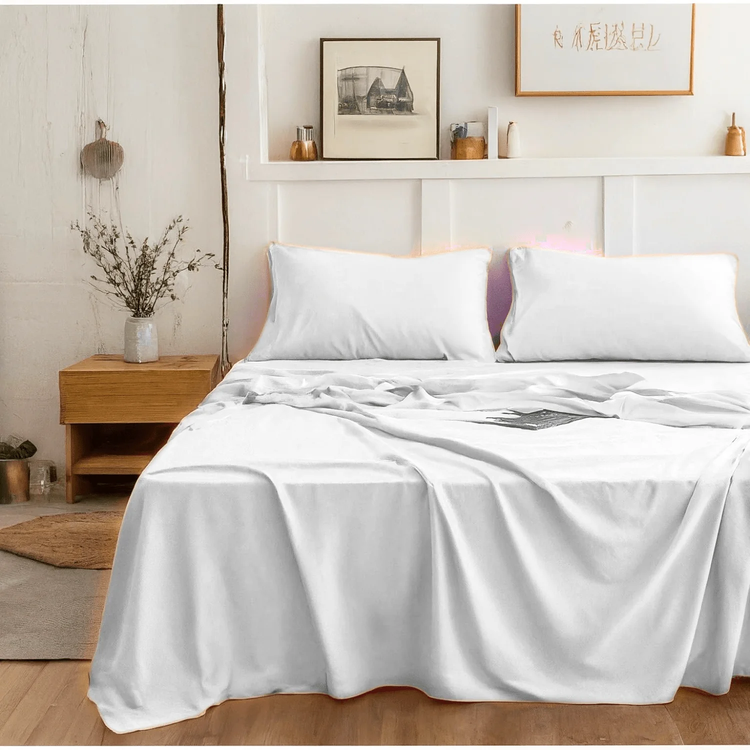 Reusable Tache Microfiber Cloud White Bed Sheet Set 505-CW-BSS Healthy