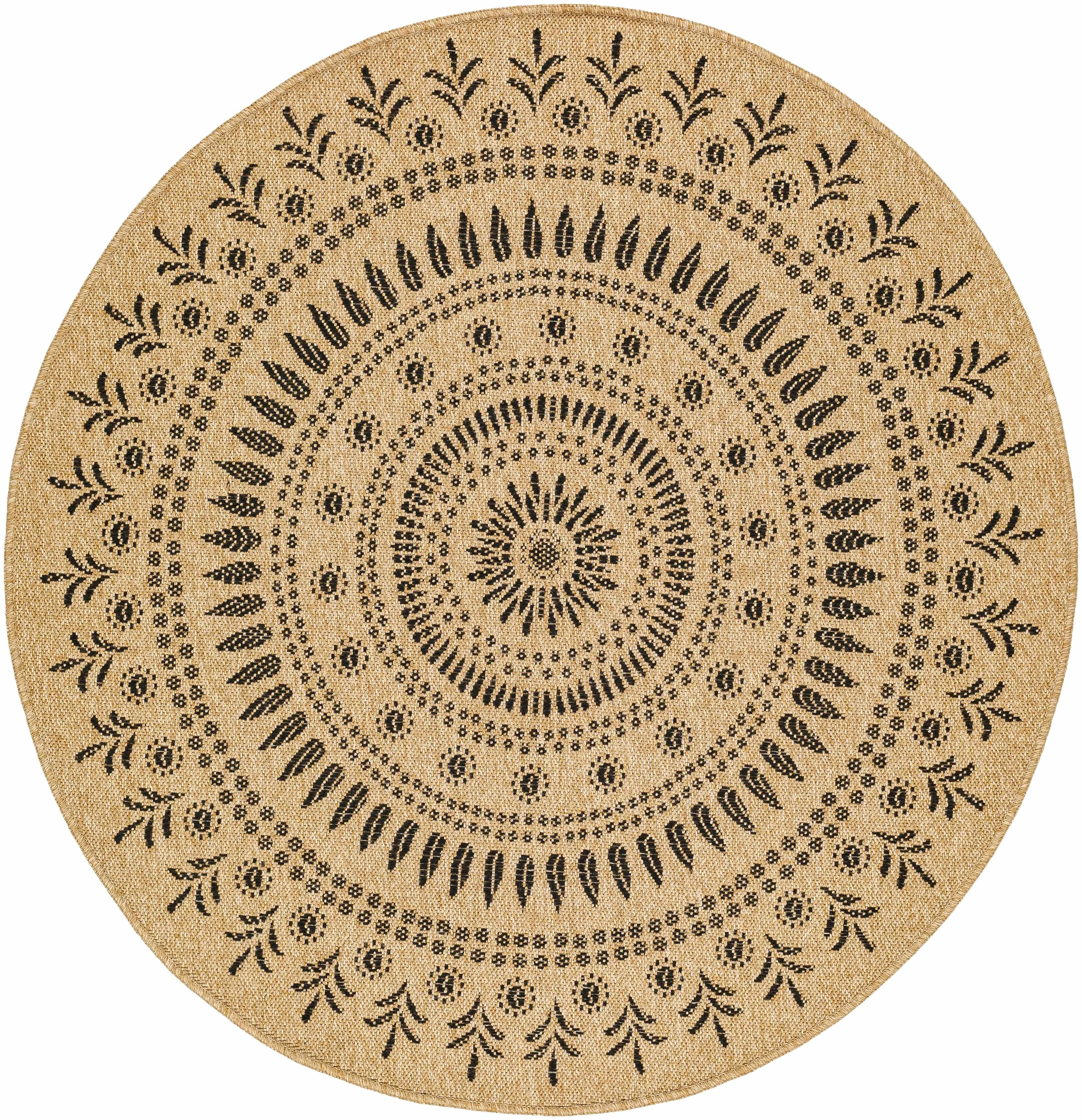 Trendy Beata Round Faux Jute Rug - Luxury