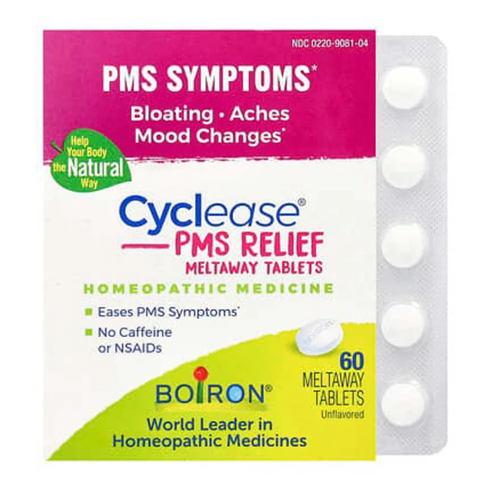 Authentic Boiron Cyclease PMS Relief Homeopathic Meltaway Tablets Comforting Balancing 60Ea Traditional
