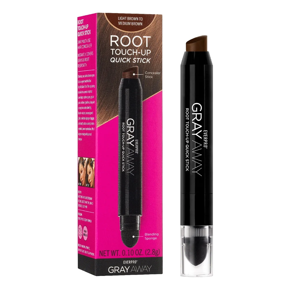 Verified Everpro Gray Away Hair Color Root Touch Up Quick Stick Lightest Brown Instant Gray Coverage 0.10 2.8g Quality