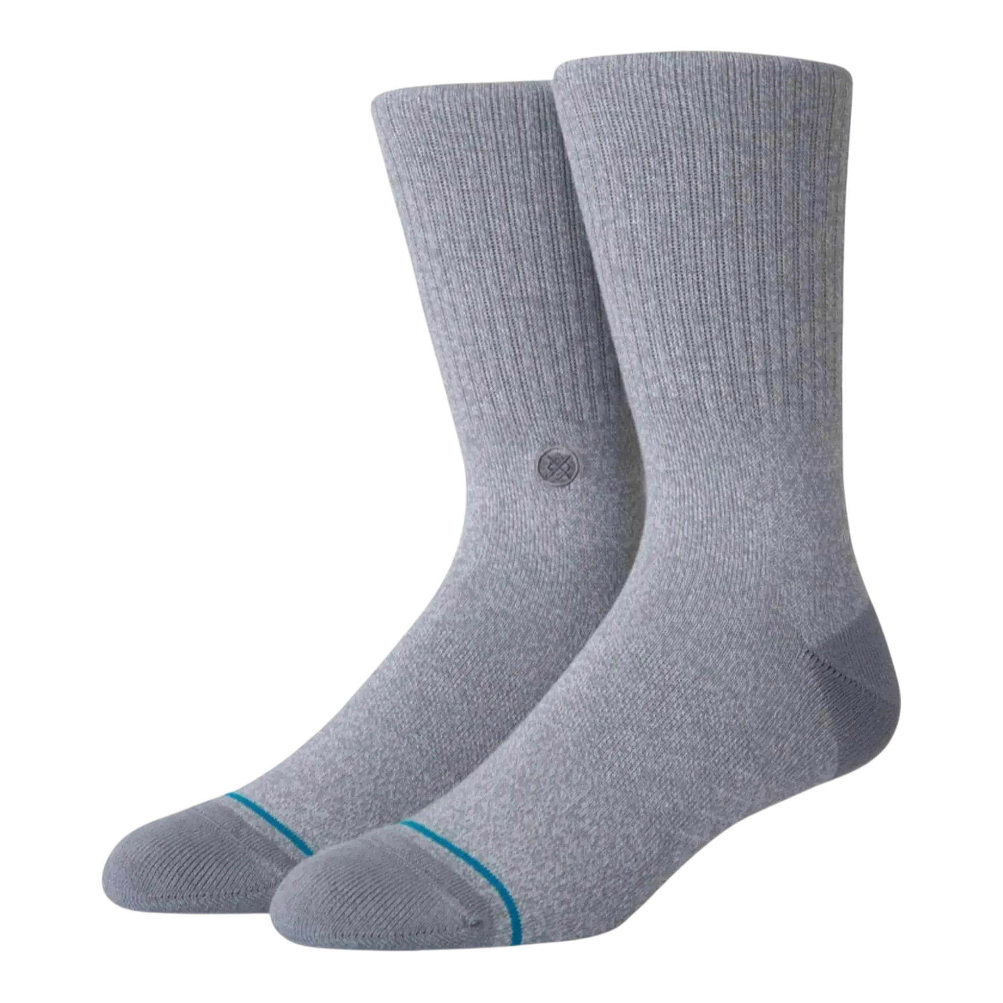 Carefully Designed Stance Icon Classic Crew Men Crew Socks Grey Heather Green