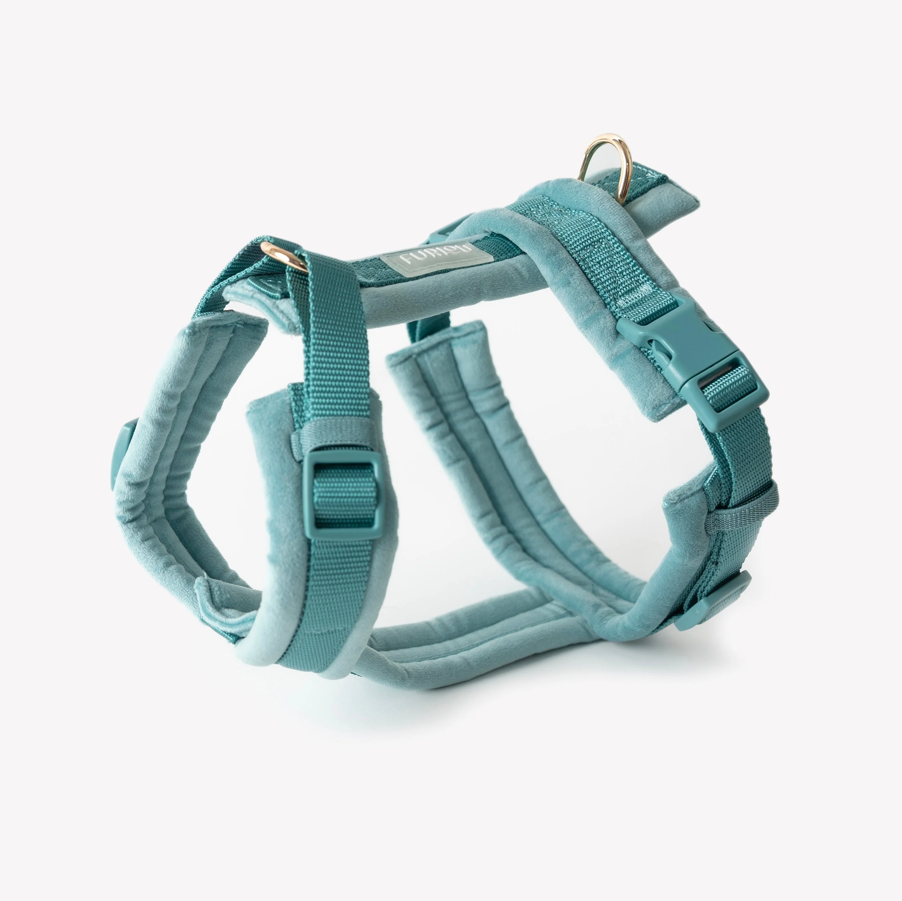 Convenient Blue - Velvet Dog Harness Casual