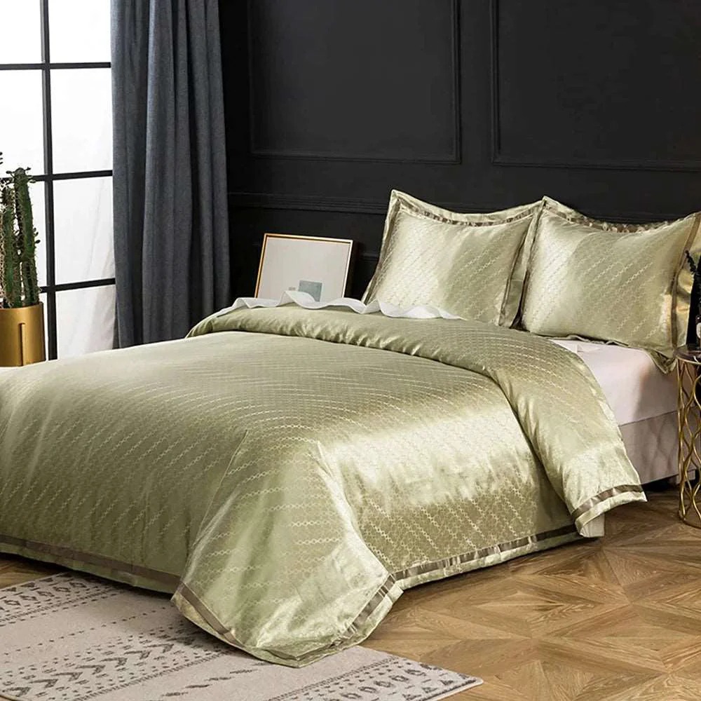 Innovative Bamboo Cotton Sateen Silk Bedding Set Bed Linens Pillowcase Duvet Cover Fashionable