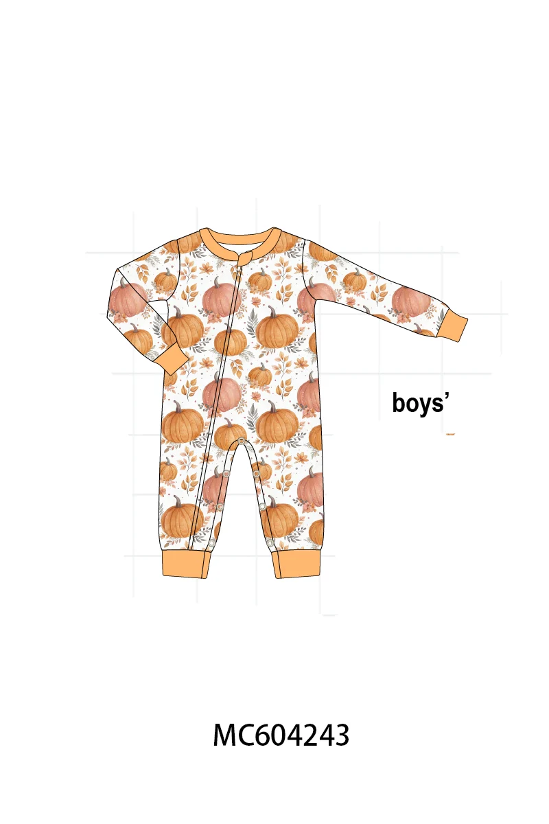 Exceptional Orange Pumpkin Print Romper Powerful