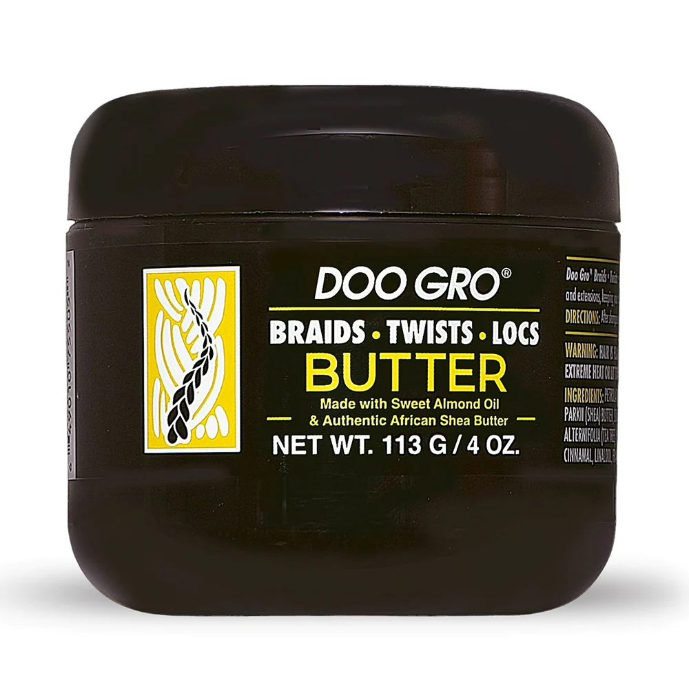 Certified Doo Gro Braid Twist Butter for Moisturizing and Conditioning Protective Styles 4Oz 113g Organic