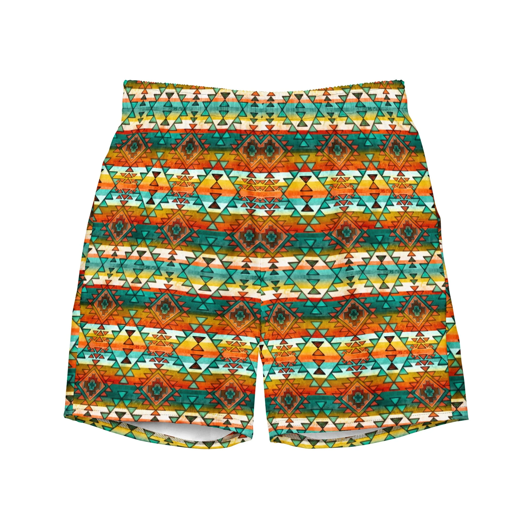 Carefully Designed Baha Ranch Yeehaw Native Aztec Men's Swim Trunks Casual