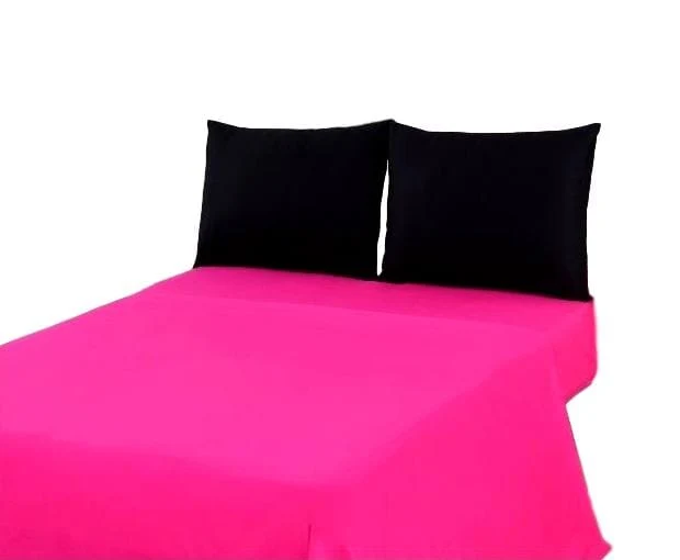 Superior Tache Cotton Hot Pink and Black Bed Sheet Set BS4PC-BP Exclusive