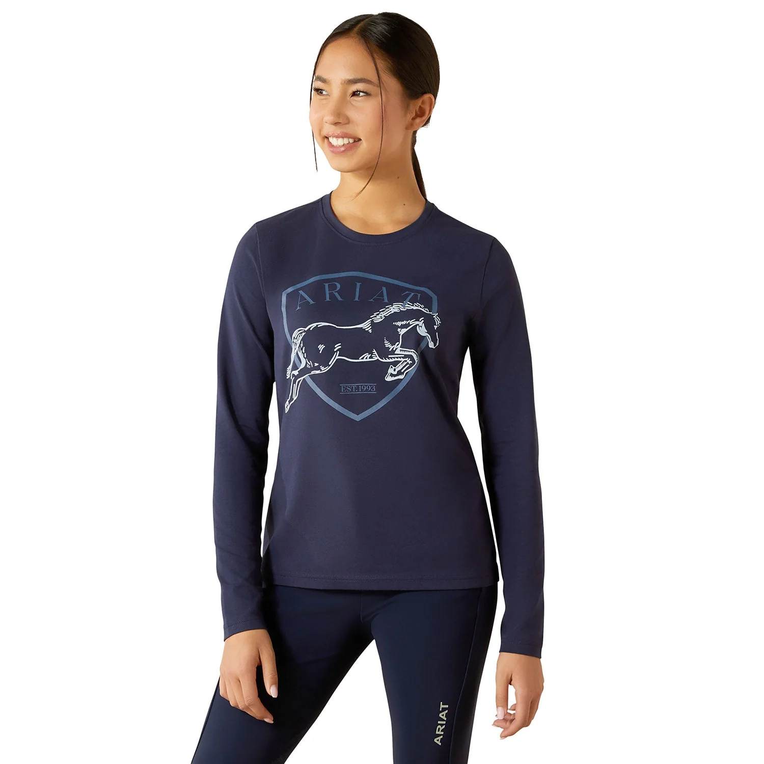 Contemporary Ariat Youth Liberty Jump Long Sleeve Equestrian Shirt – Organic Cotton Comfortable Riding Tee for Kids Outstanding