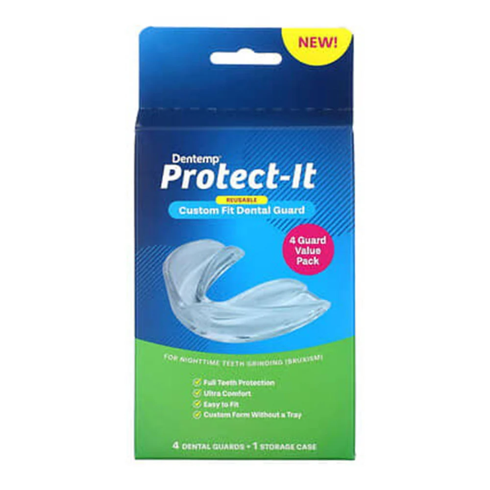 Smart Dentemp Protect It Reusable Custom Fit Dental Guard 4 Dental Guards 1 Storage Case Artisan