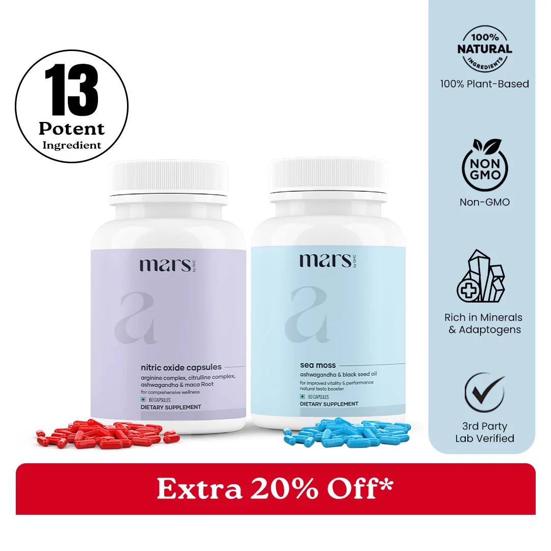 Trusted MaxDrive Combo Potenziato dall'ossido nitrico e dalle capsule di muschio marino Smooth